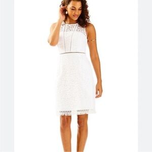 Lilly Pulitzer Simona Sleeveless Lace Sheath Dress 
size 0 Lined style# 25136
